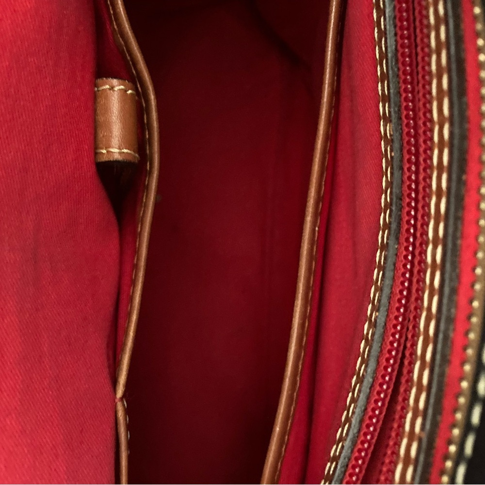 Dooney & Bourke Black and Tan Leather Tote - Picture 6 of 6